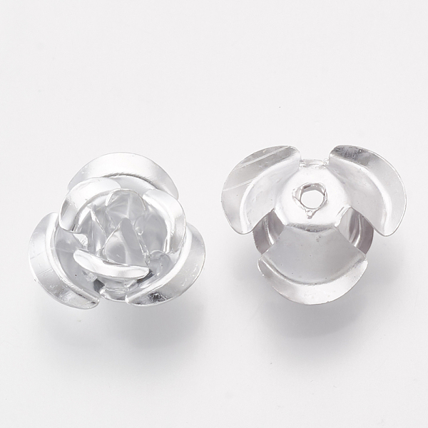 

PandaHall Aluminum Beads, 3-Petal Flower, WhiteSmoke, 8.5~9x4.5mm, Hole: 1mm, about 950pcs/bag Aluminum Flower White