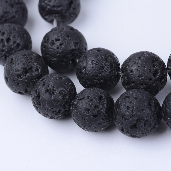 

PandaHall Natural Lava Rock Beads Strands, Round, 6~6.5mm, Hole: 1mm, about 63pcs/strand, 15.5 inch Lava Rock Round