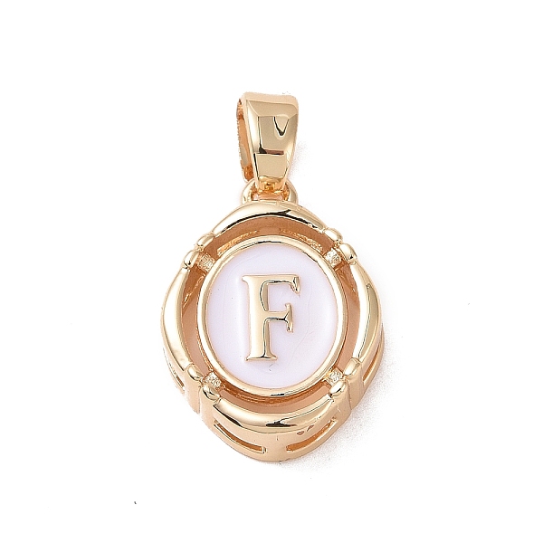 

PandaHall 304 Stainless Steel Enamel Pendants, Oval with Letter, Golden, White, Letter.F, 15.5x11.5x4mm, Hole: 4.5x2.5mm Stainless...