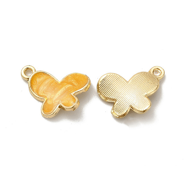 

PandaHall Alloy Enamel Pandants, Lead Free & Cadmium Free, Light Gold, Butterfly Charm, Orange, 18x15x3mm, Hole: 1.6mm Alloy+Enamel...