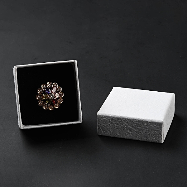 

PandaHall Texture Paper Jewelry Gift Boxes, with Sponge Mat Inside, Square, White, 5.1x5.1x3.3cm, Inner Diameter: 4.6x4.6cm, Deep: 3cm Paper...
