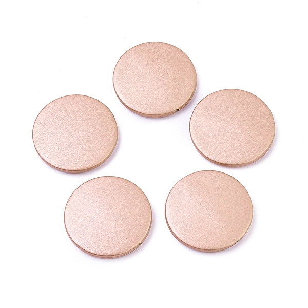 

PandaHall Rubberized Style Acrylic Beads, Flat Round, Dark Salmon, 39x6.5mm, Hole: 1.5mm Acrylic Flat Round Red