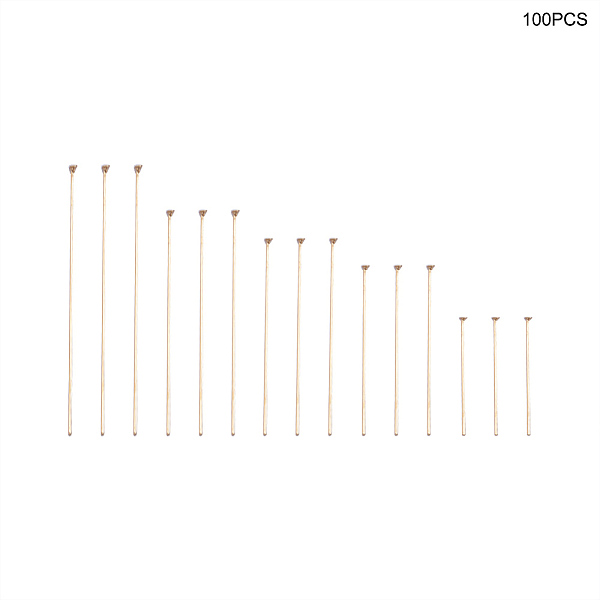 

PandaHall 304 Stainless Steel Flat Head Pins, Golden, 35x0.7mm/20x0.7mm/30x0.7mm/40x0.7mm/50x0.7mm, Head: 1.5mm, 100pcs/box 304 Stainless...