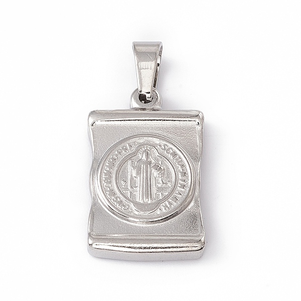 

PandaHall 304 Stainless Steel Pendant, Rectangle with Jesus and Cross, Stainless Steel Color, 24x15x4mm, Hole: 6x5mm 304 Stainless Steel...