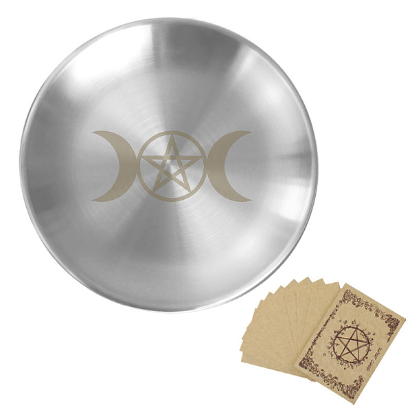 

PandaHall Stainless Steel Incense Holder, Candle Holder, Dowsing Divination Supplies, Moon, 140mm Stainless Steel Moon