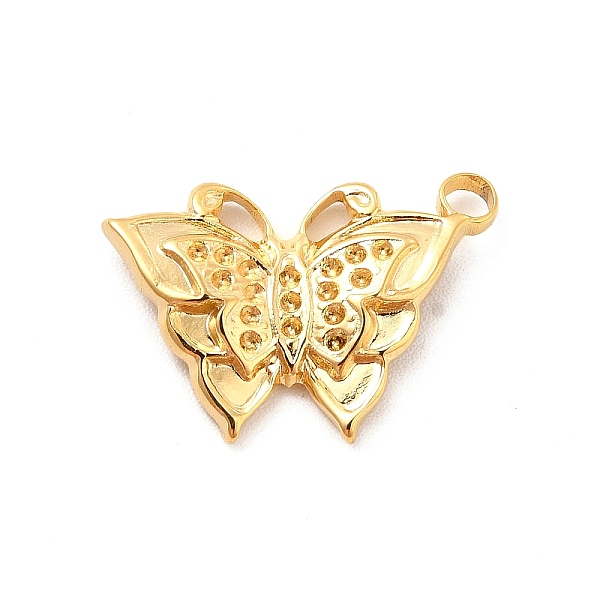 

PandaHall Ion Plating(IP) 304 Stainless Steel Pendant Rhinestone Settings, Butterfly, Real 18K Gold Plated, Fit For 0.8mm Rhinestone...