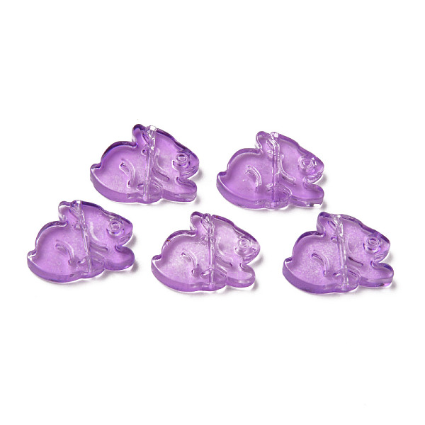 

PandaHall Transparent Glass Beads, Rabbit, Medium Orchid, 14.5x19x3.5mm, Hole: 1mm Glass Rabbit