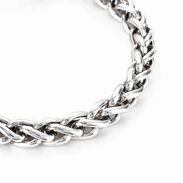 

PandaHall Men's Alloy Wheat Chain Bracelets, Crab, Antique Silver, Inner Diameter: 2-3/8 inch(6cm) Alloy