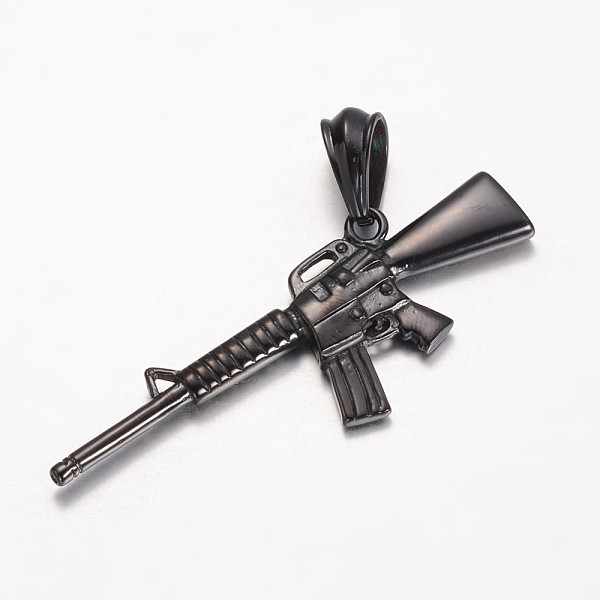 

PandaHall 304 Stainless Steel Big Pendants, Long-Gun, Mixed Color, 22x72x5.5mm, Hole: 12x8mm 304 Stainless Steel Sports Multicolor