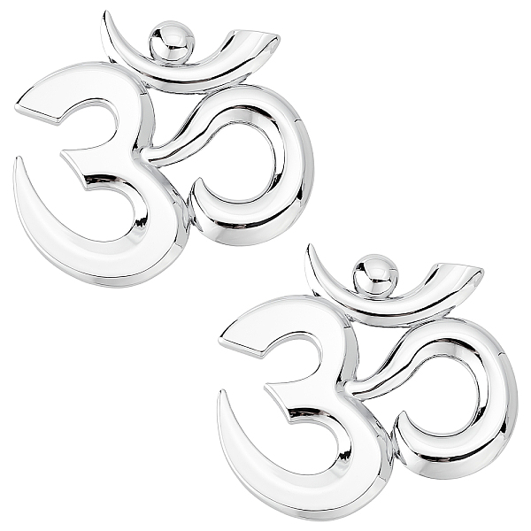 

PandaHall SUPERFINDINGS 2pcs Aum Om Symbol Car Decals Zinc Alloy Yoga Symbol Car Stickers Platinum Self Adhesive Om Aum Symbol Badge Decals...