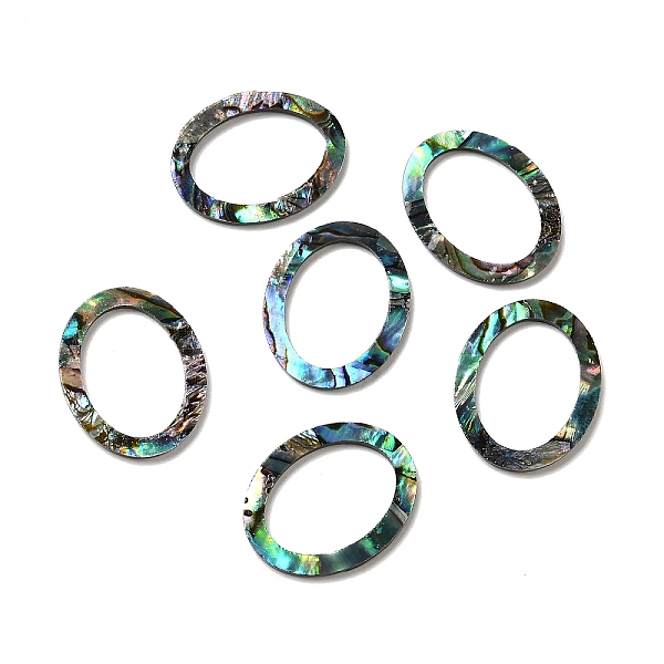 

PandaHall Natural Abalone Shell/Paua Shell Cabochons, Hollow Oval, 18.5x14.5x1mm Paua Shell Oval