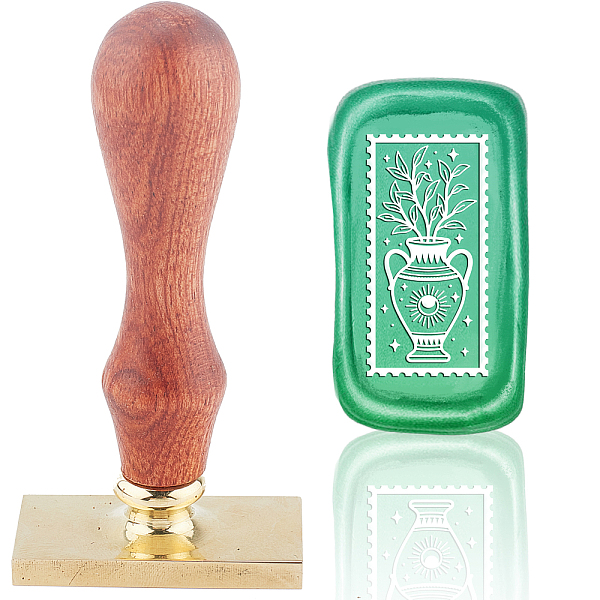 

PandaHall Wax Seal Stamp Set, Sealing Wax Stamp Solid Brass Head, Wood Handle Retro Brass Stamp Kit Removable, for Envelopes Invitations...