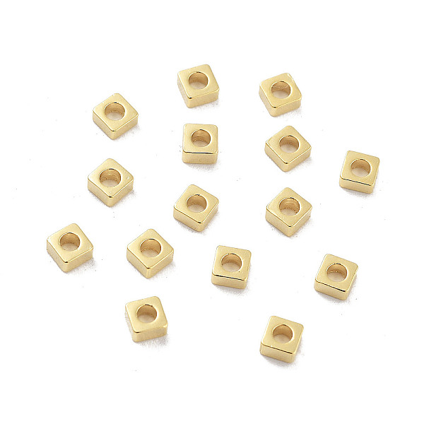 

PandaHall Brass Beads, Cadmium Free & Lead Free, Square, Real 24K Gold Plated, 3x3x1.5mm, Hole: 1.6mm Brass Square