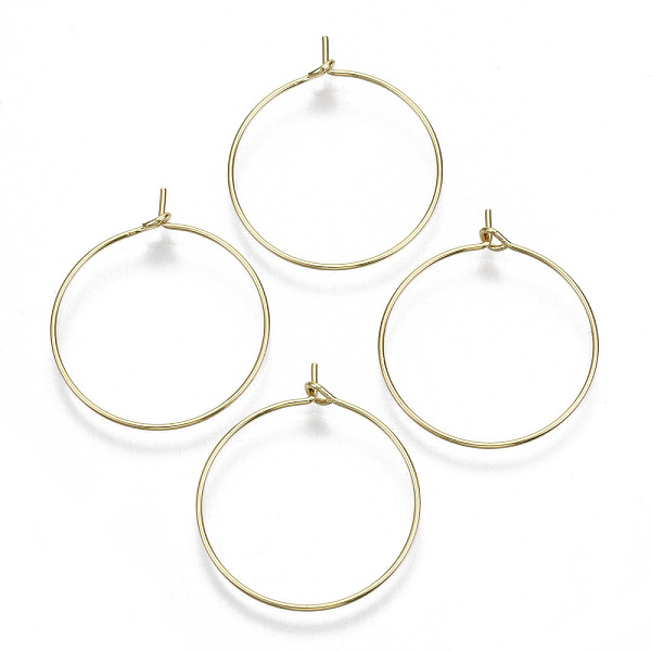 

PandaHall Brass Wine Glass Charms Rings, Hoop Earring Findings, DIY Material for Basketball Wives Hoop Earrings, Cadmium Free & Nickel Free...