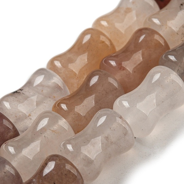 

PandaHall Natural Purple Strawberry Quartz Beads Strands, Bamboo Stick, 12x8mm, Hole: 0.8~1.2mm, about 31~33pcs/strand, 14.96''~15.75''...