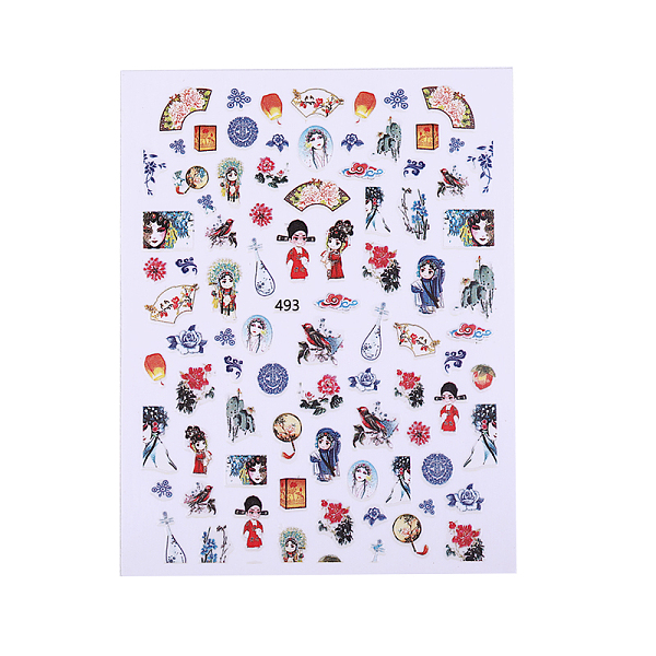 

PandaHall Nail Art Stickers, DIY Nail Art Decoration, Colorful, 10x7.9cm Paper