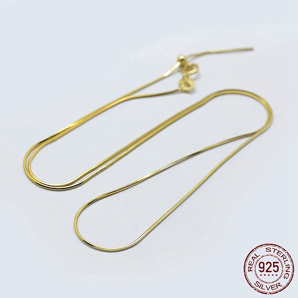 

PandaHall 925 Sterling Silver Chain Necklaces, with Slider Stopper Beads and Spring Ring Clasps, with 925 Stamp, Golden, 18 inch(45cm), Hole...