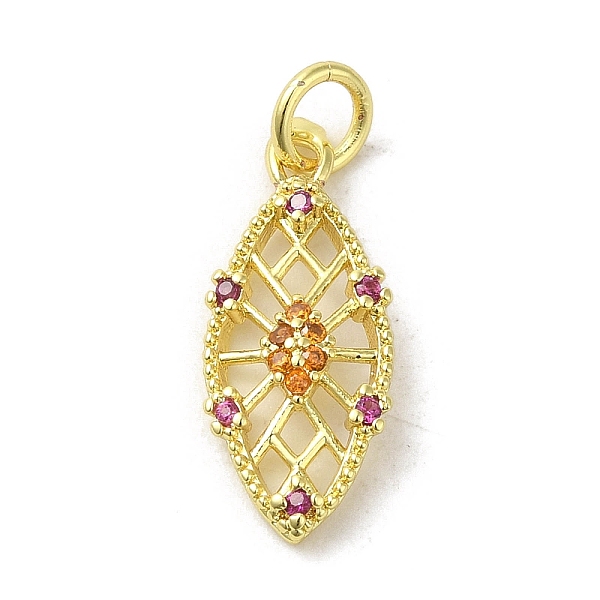 

PandaHall Brass Micro Pave Cubic Zirconia Pendants, Real 18K Gold Plated, Eye Charms, Deep Pink, 19x8x2.5mm, Hole: 3mm Brass+Cubic Zirconia...