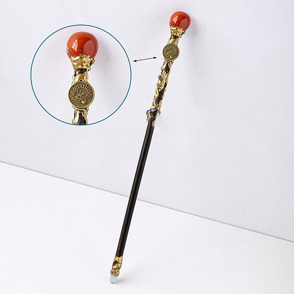 

PandaHall Natural Red Jasper Twelve Constellation Magic Wand, Cosplay Magic Wand, for Witches and Wizards, Aquarius, 300mm Red Jasper...