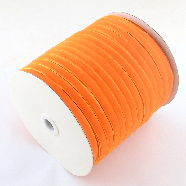 

PandaHall 1/2 inch Single Face Velvet Ribbon, Orange, 1/2 inch(12.7mm), about 100yards/roll(91.44m/roll) Velvet None Orange