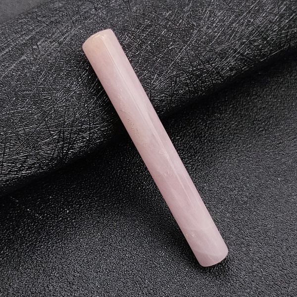 Natural Rose Quartz Healing Column Stone Ornaments