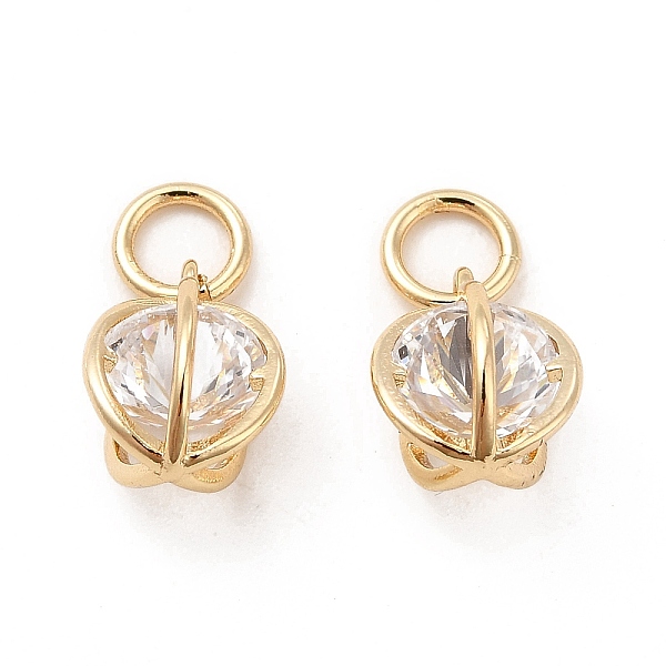 

PandaHall Rack Plating Brass Clear Cubic Zirconia Pendants, Long-Lasting Plated, Cadmium Free & Lead Free, with Jump Ring, Diamond, Real 14K...