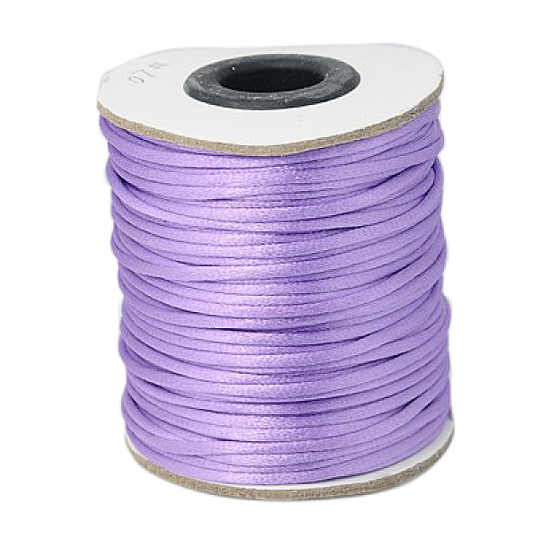 

PandaHall Nylon Cord, Satin Rattail Cord, for Beading Jewelry Making, Chinese Knotting, Lilac, 2mm, about 50yards/roll(150 feet/roll) Nylon..., Purple