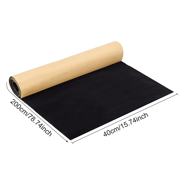 

PandaHall BENECREAT Self Adhesive Velvet Flocking Fabric, for Jewelry Drawer Craft Fabric Peel Stick, Black, 40x0.06cm Velvet Black