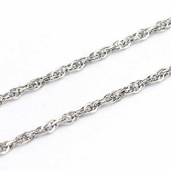 

PandaHall 304 Stainless Steel Singapore Chains, Water Wave Chains, Unwelded, Stainless Steel Color, 0.3mm 304 Stainless Steel