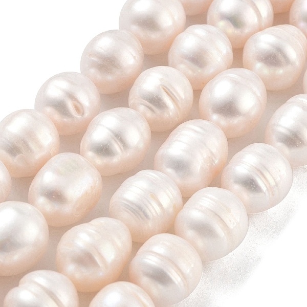 

PandaHall Natural Cultured Freshwater Pearl Beads Strands, Rice, Grade AB, Floral White, 11~12mm, Hole: 0.6mm, about 15~16pcs/strand, 7.09''...