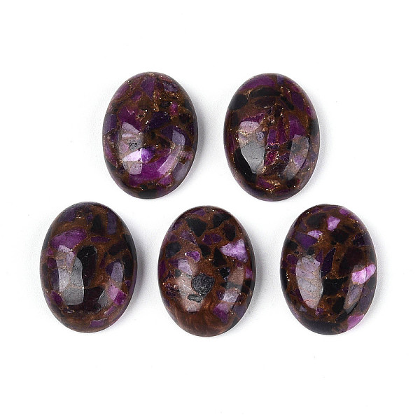 Cabujones de piedras preciosas sintéticas teñidas