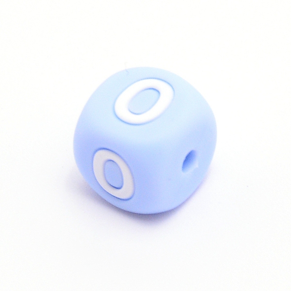 

PandaHall Silicone Beads, for Bracelet or Necklace Making, Arabic Numerals Style, Light Sky Blue Cube, Num.0, 10x10x10mm, Hole: 2mm Silicone...