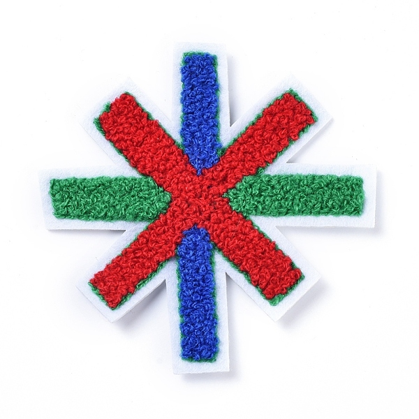 

PandaHall Computerized Embroidery Cloth Sew On Patches, Costume Accessories, Appliques, Cross, Colorful, 100x101x2.5mm Cloth Cross