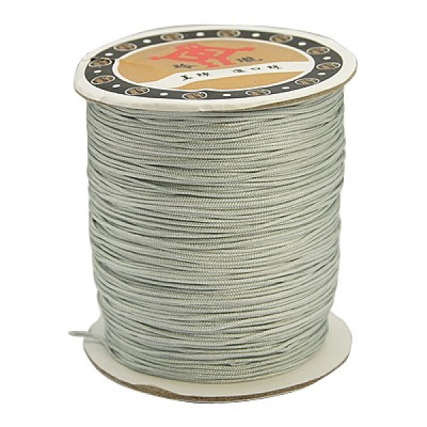 PandaHall Nylon Thread, Nylon Jewelry Cord for Custom Woven Jewelry Making, Gray, 0.8mm, about 131.23 yards(120m)/roll Nylon Gray