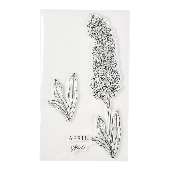 

PandaHall Silicone Clear Stamps, for Card Making Decoration DIY Scrapbooking, Flower Pattern, 19x11.5x0.3cm Silicone Flower