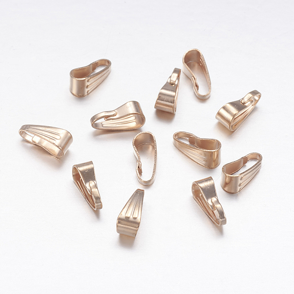 

PandaHall Iron Snap on Bails, Light Gold, 8.5x3.5x4mm, Hole: 2.5x7.5mm Iron