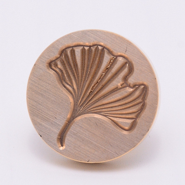 

PandaHall Brass Wax Sealing Stamp Head, for Post Decoration DIY Card Making, Leaf Pattern, 25.4x14.5mm Brass