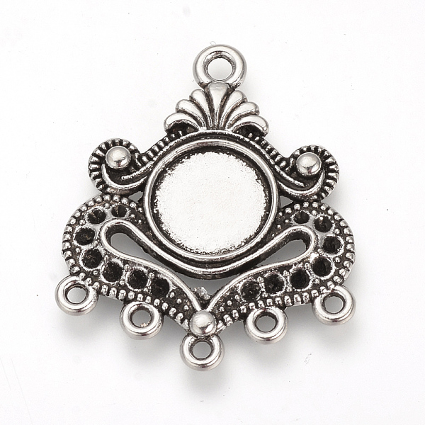 

PandaHall Tibetan Style Alloy Cabochon and Rhinestone Connector Settings, Chandelier Components Links, Cadmium Free & Lead Free, Antique...