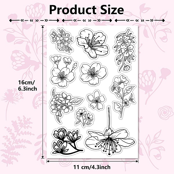 

PandaHall Custom PVC Plastic Clear Stamps, for DIY Scrapbooking, Photo Album Decorative, Cards Making, Stamp Sheets, Film Frame, Flower...