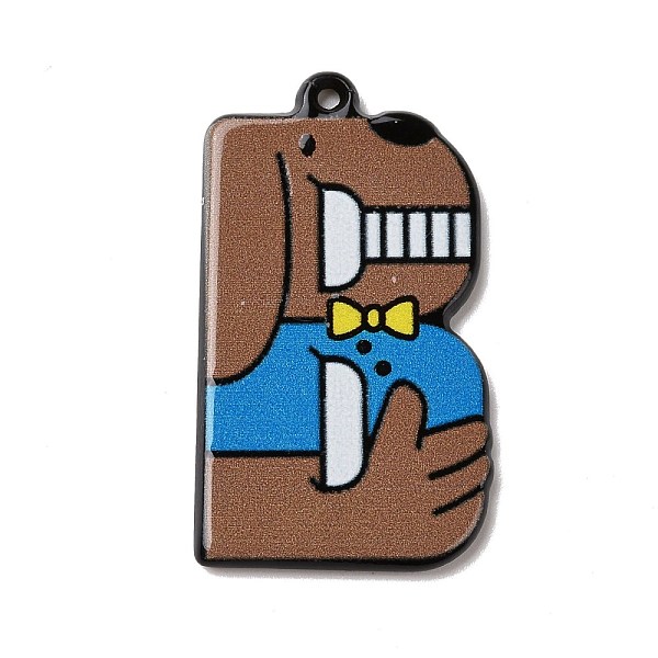 

PandaHall Circus Theme Printed Acrylic Pendants, Joker, Letter Charm, Letter B, 34x19.5x2mm, Hole: 1.4mm Acrylic Letter B