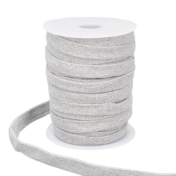 

PandaHall BENECREAT 27 Yards Light Grey Flat Replacement Cotton Cords, 5/8 inch Wide Hollow Soft Drawstring Draw Cord with Plastic Empty...