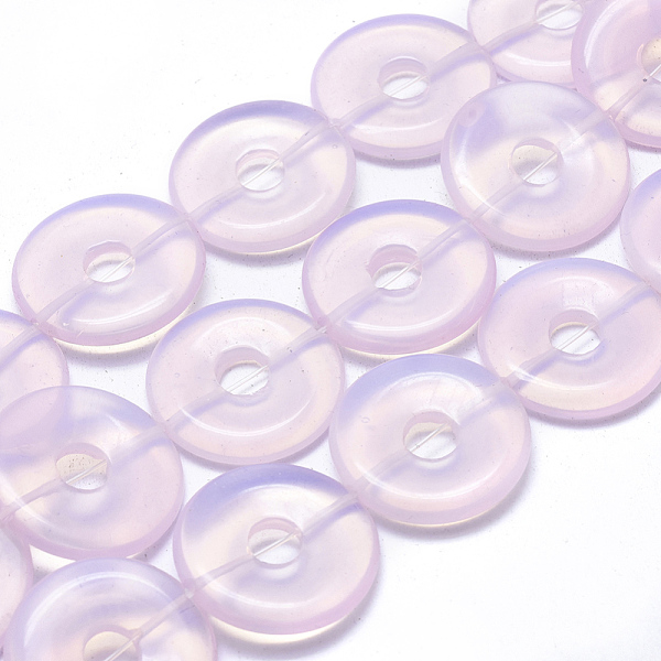 

PandaHall Opalite Beads Strands, Donut, 29.5x4.5mm, Hole: 1.2mm, about 13pcs/strand, 14.76 inch(37.5cm) Opalite Donut