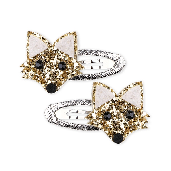 

PandaHall Cloth Covered Snap Hair Clips, Fox, 60x35mm Cloth Fox