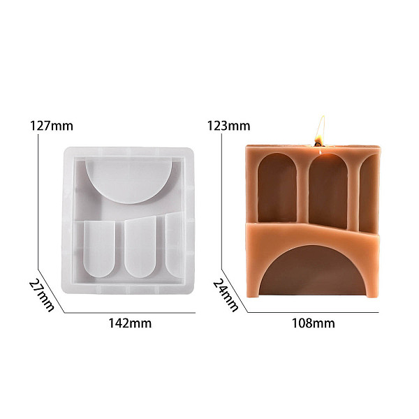 

PandaHall DIY Silicone Display Molds, Resin Casting Molds, Clay Craft Mold Tools, Rectangle, White, 142x127x28mm Silicone Rectangle White
