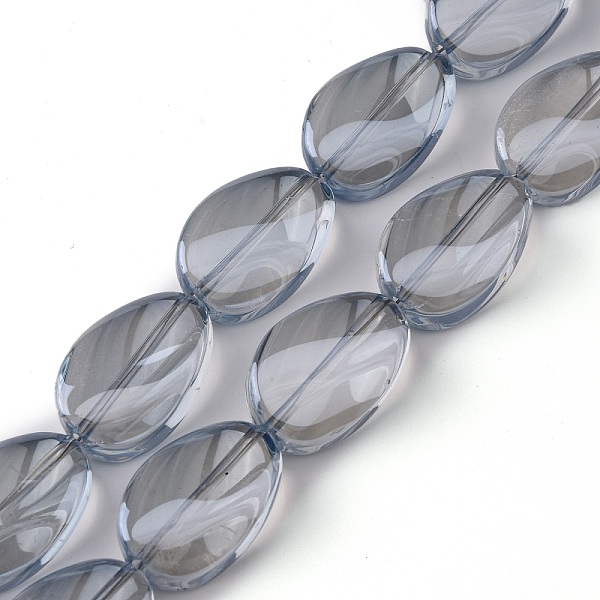 Transparent Electroplate Glass Bead Strands
