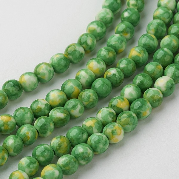 

PandaHall Natural Ocean White Jade Bead Strands, Round, Dyed, Lawn Green, 6mm, Hole: 1mm, about 73pcs/strand, 15.9 inch(405mm) Ocean White...