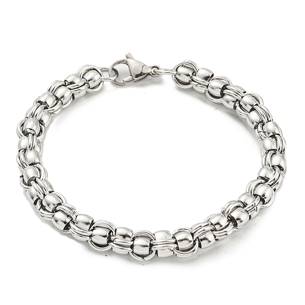 

PandaHall 304 Stainless Steel Byzantine Chain Bracelet, Stainless Steel Color, 8-1/8 inch(20.5cm) 304 Stainless Steel