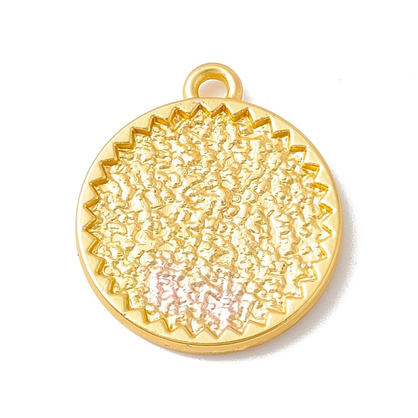 

PandaHall Alloy Pendant, Flat Round with Rose & Star, Matte Gold Color, 20x18x2mm, Hole: 1.5mm Alloy Flat Round