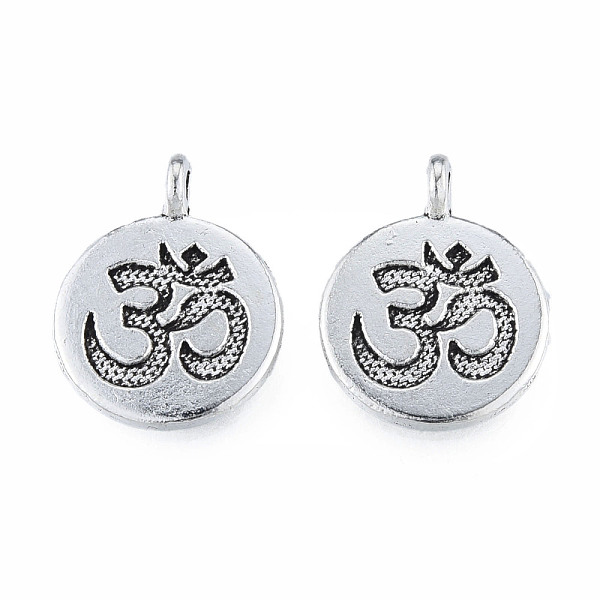 

PandaHall Tibetan Style Alloy Pendants, Cadmium Free & Lead Free, Aum/Om Symbol, Antique Silver, 19x15x1.5mm, Hole: 2mm, about 640pcs/1000g...