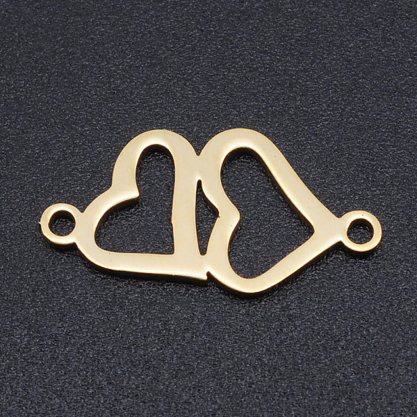 

PandaHall 201 Stainless Steel Links connectors, Laser Cut Links, Heart, Golden, 19x9.5x1mm, Hole: 1.4mm 201 Stainless Steel Heart